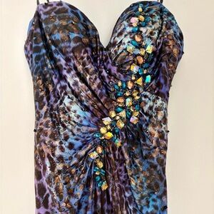 Tony Bowls Paris Jeweled Maxi Dress - Fitted Bodice Prom‎ - Gala, Y2K